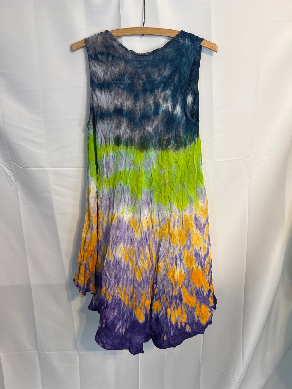 Vintage Tie-Dye Sleeveless Swing Dress - Picture 5 of 5